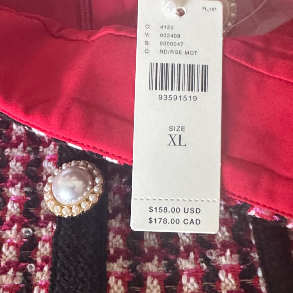 Corey Lynn Calter Red and Black Checkered Mini Skirt XL - Picture 4 of 6